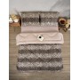 ETE HOMETEX ÇİFT KİŞİLİK LÜX WELSOFT YORGAN SETİ 195X215CM LEOPAR BEJ 8696474231945
